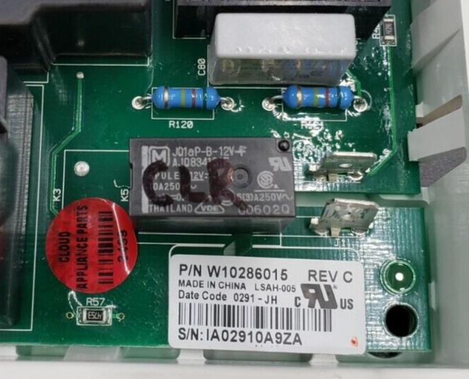 Genuine Whirlpool Dryer Control Board W10286015 Same Day Ship & 60 Days Warranty