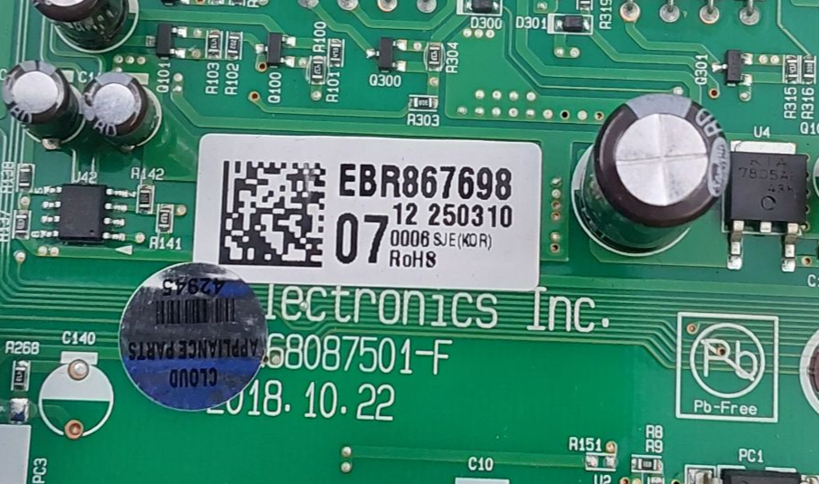LG New Range Control Board EBR86769807 ***Same Day Shipping & 60 Days Warranty**