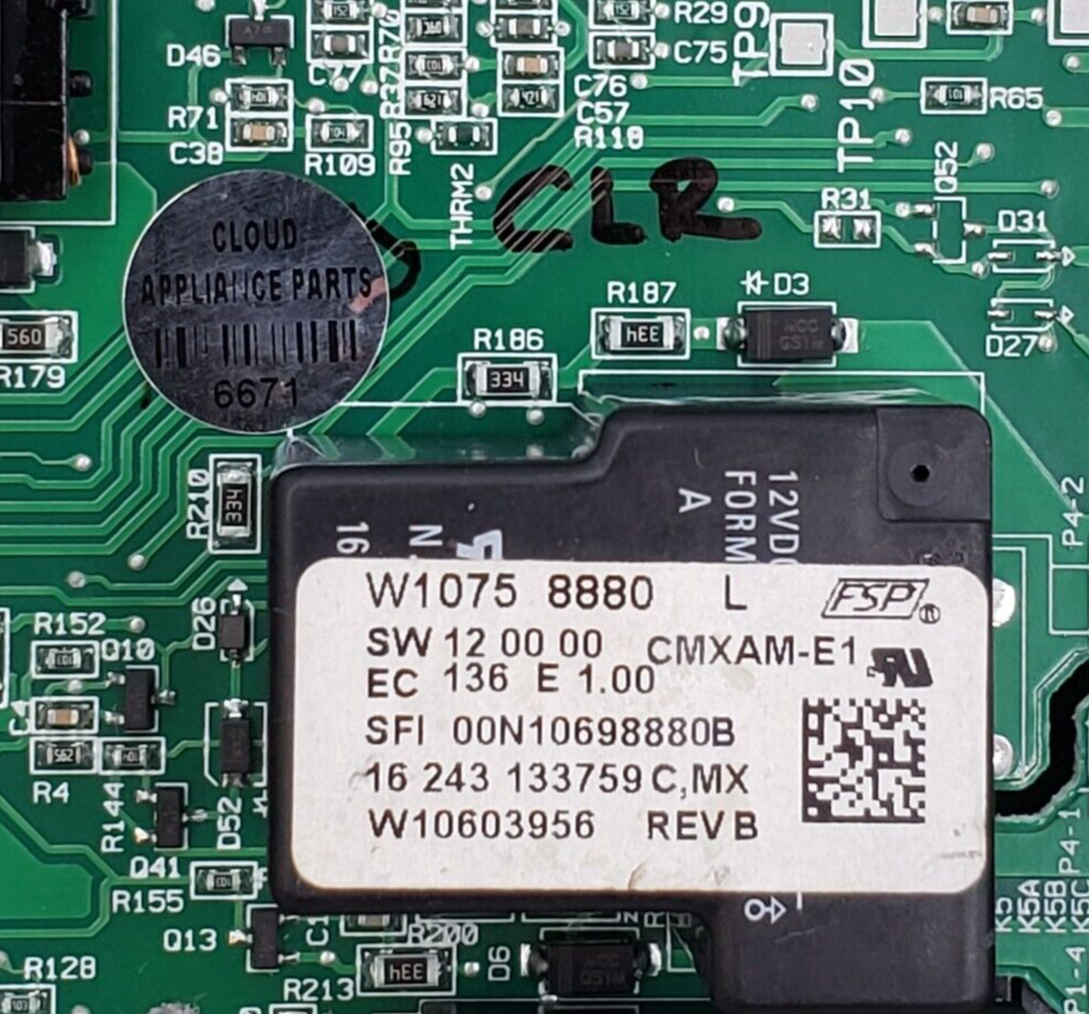 Genuine Whirlpool Range Control Board W10758880 Same Day Ship & 60 Days Warranty