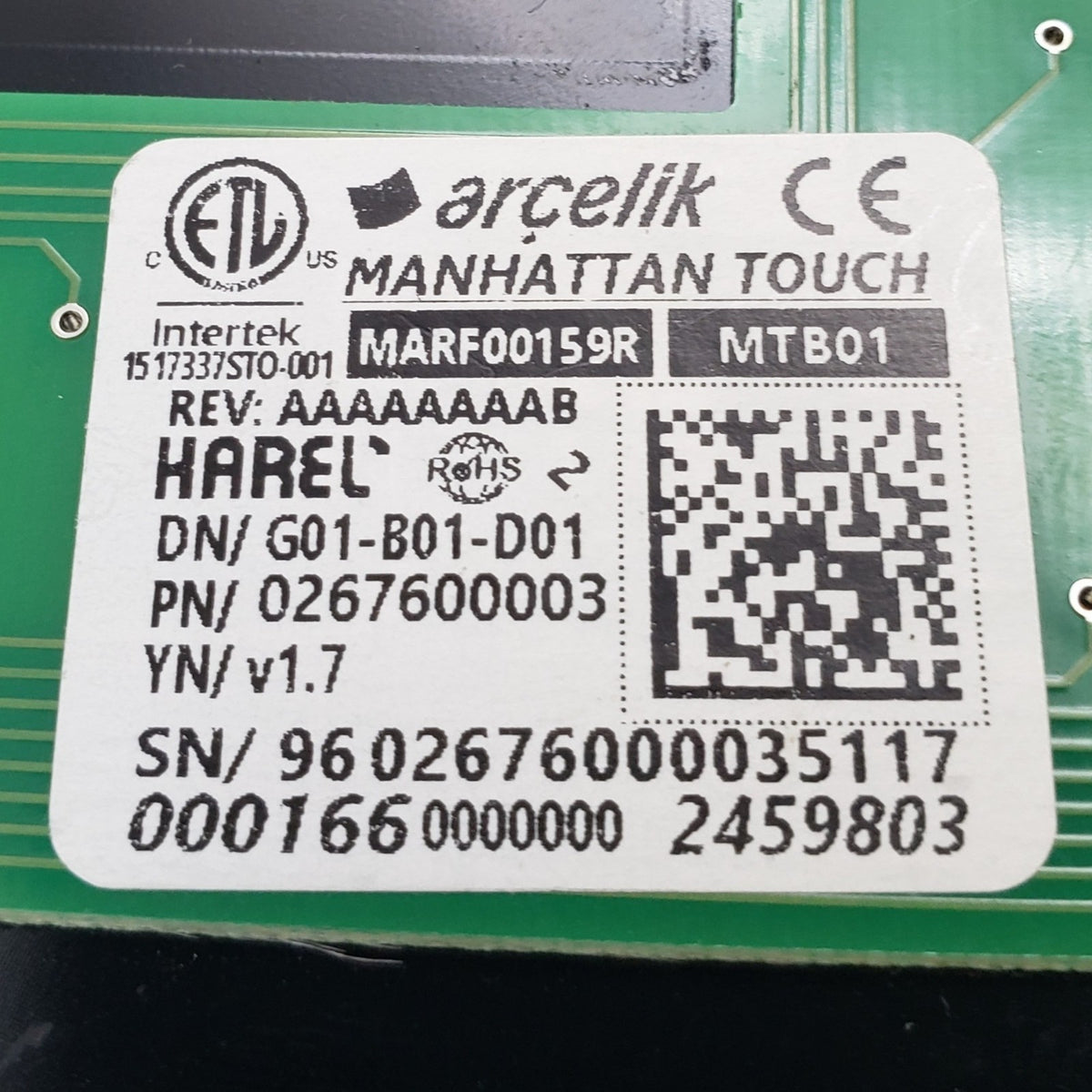 Genuine Harel Oven Control Board 0267600003 Same Day Shipping & 60 Days Warranty
