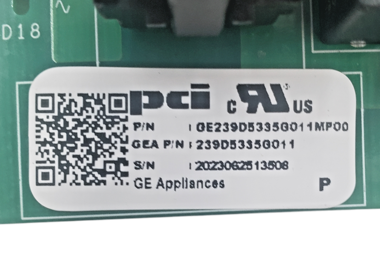 Genuine GE Fridge Control Board 239D5335G011 *Same Day Ship & 60 Days Warranty**