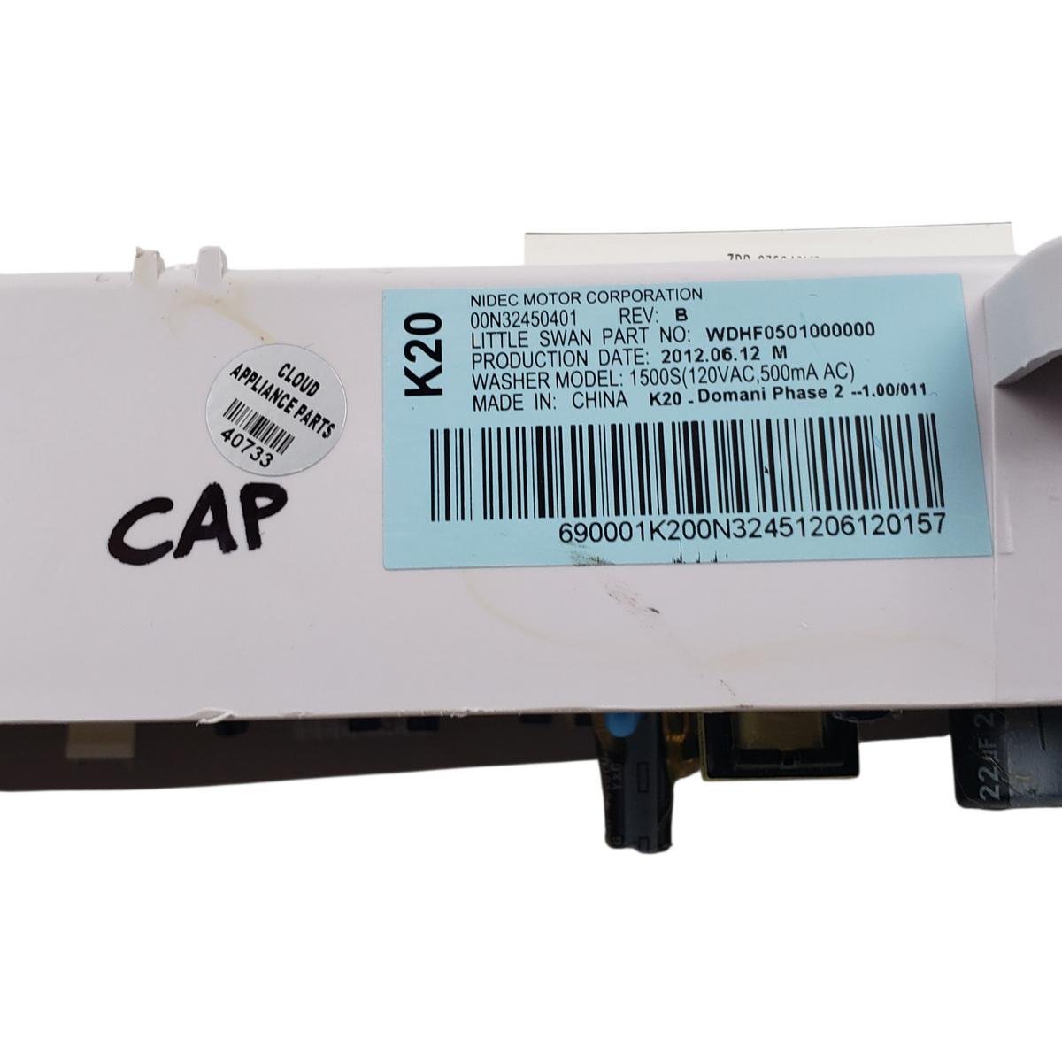 GE Genuine Washer Control Board 00N32450401 Same Day Shipping & 60 Days Warranty