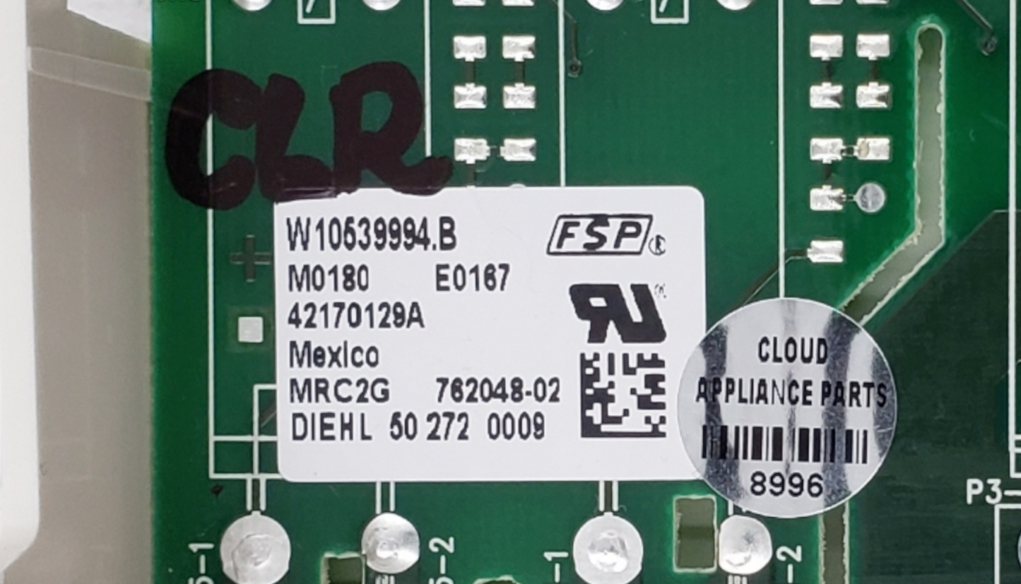 Genuine Whirlpool Range Control Board W10539994 Same Day Ship & 60 Days Warranty