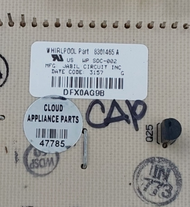 Genuine Whirlpool Oven Control Board 8301465 *Same Day Ship & 60 Days Warranty**