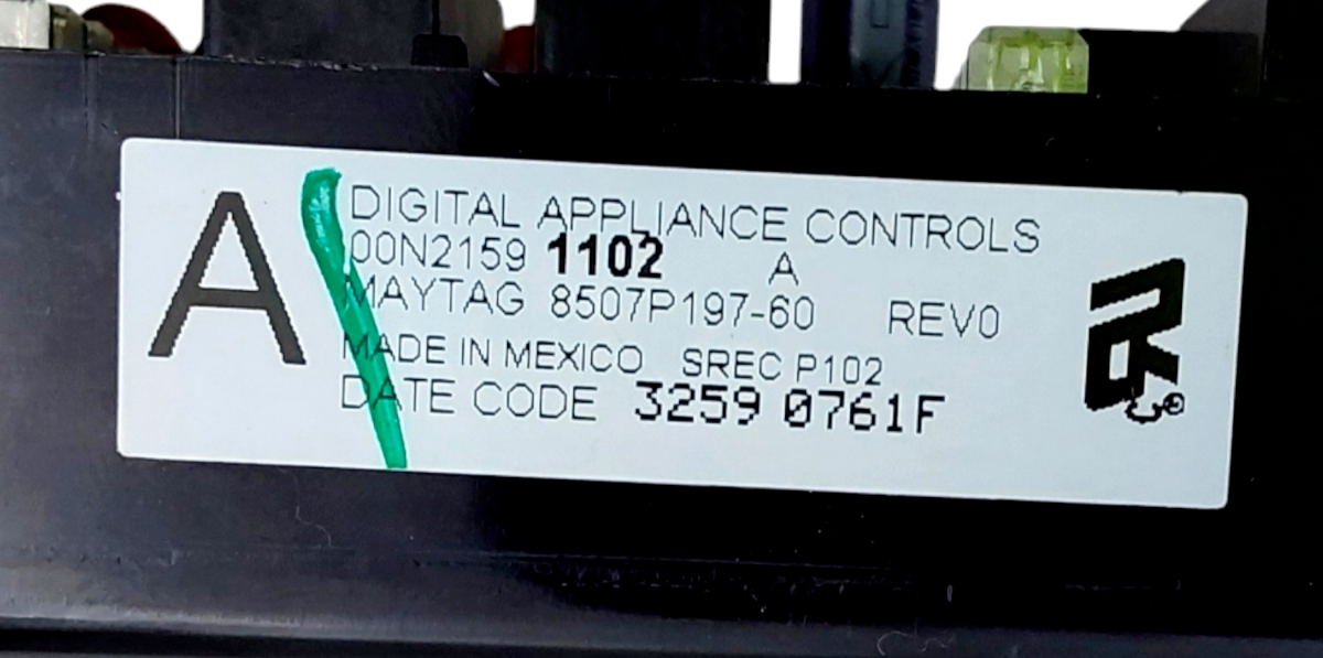 Genuine Whirlpool Range Control 8507P197-60 Same Day Shipping & 60 Days Warranty