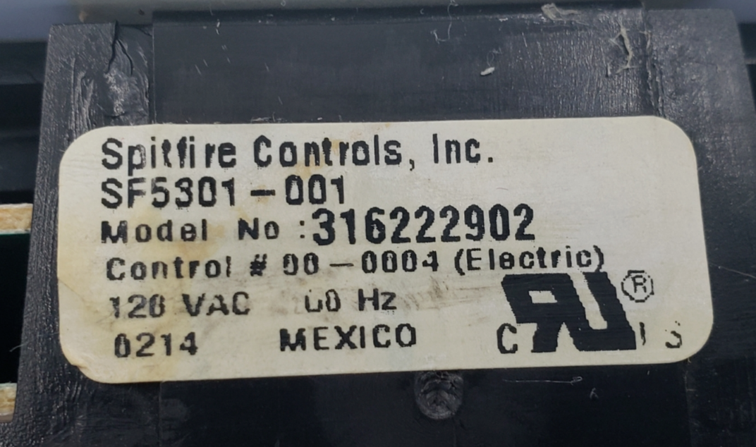 Genuine Frigidaire Range Control 316222902 Same Day Shipping & 60 Days Warranty*