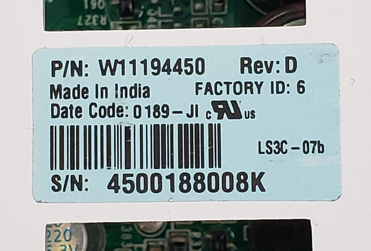 New OEM Whirlpool Dryer Control Board W11194450 Same Day Ship & 60 Days Warranty