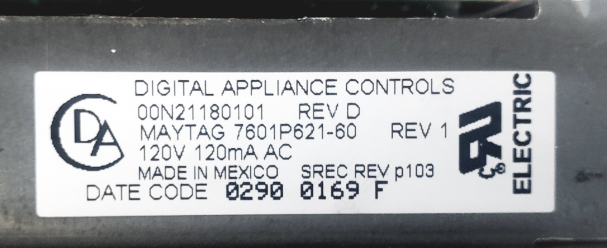 Genuine Whirlpool Oven Control 7601P621-60 Same Day Shipping & *60 Days Warranty
