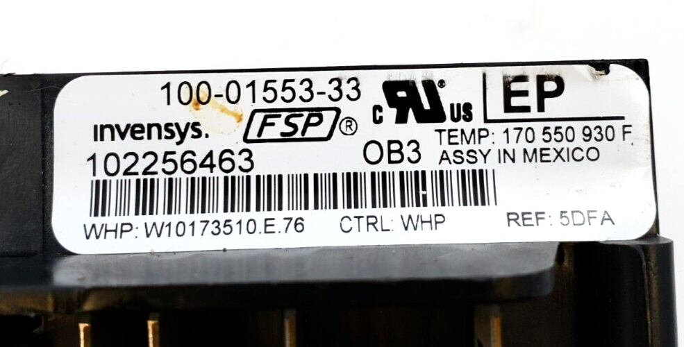 Genuine Whirlpool Range Control Board W10173510 Same Day Ship & 60 Days Warranty