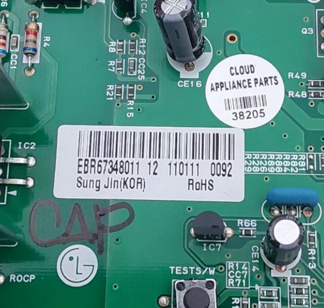 Genuine LG Fridge Control Board EBR67348011 Same Day Shipping & 60 Days Warranty