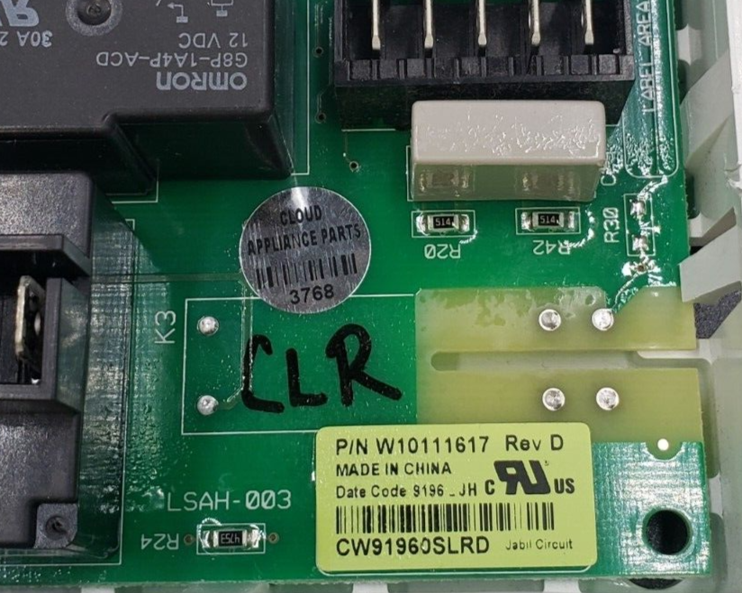 Genuine Whirlpool Dryer Control Board W10111617 Same Day Ship & 60 Days Warranty
