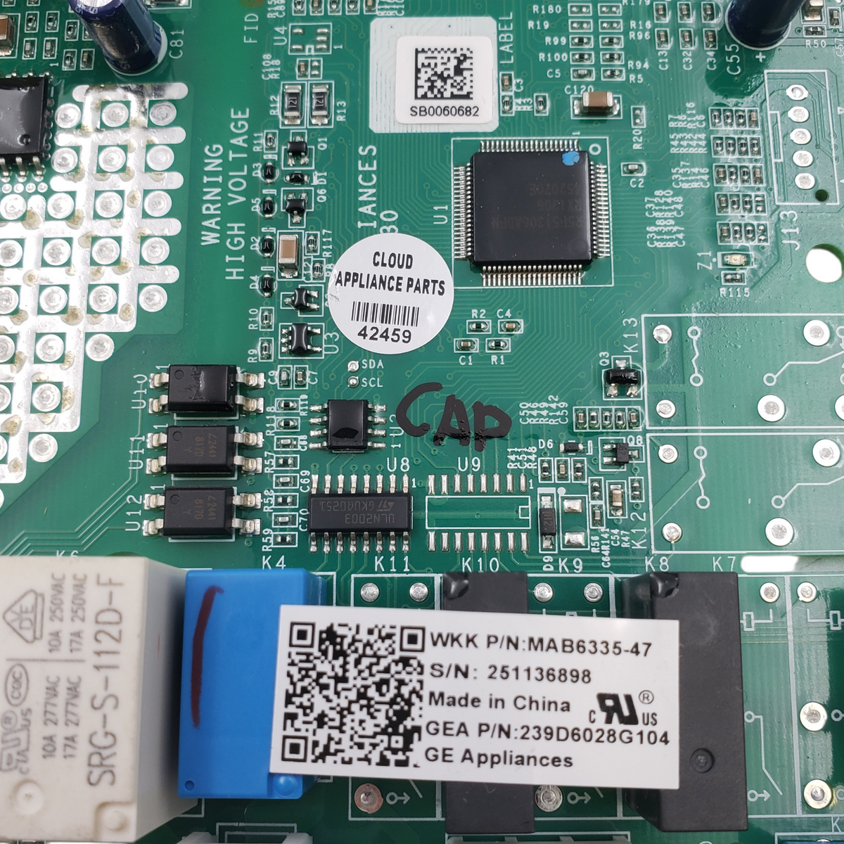 GE Genuine Fridge Control Board 239D6028G104 **Same Day Ship & 60 Days Warranty*