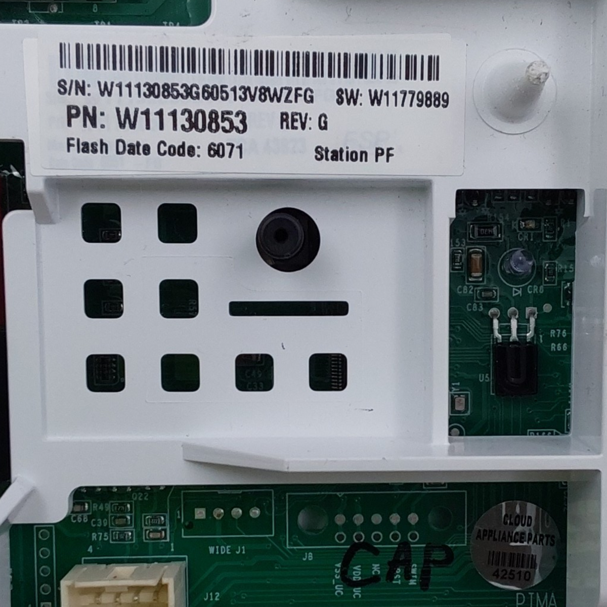 Whirlpool Genuine Washer W11130853 Control Board Same Day Ship &60 Days Warranty