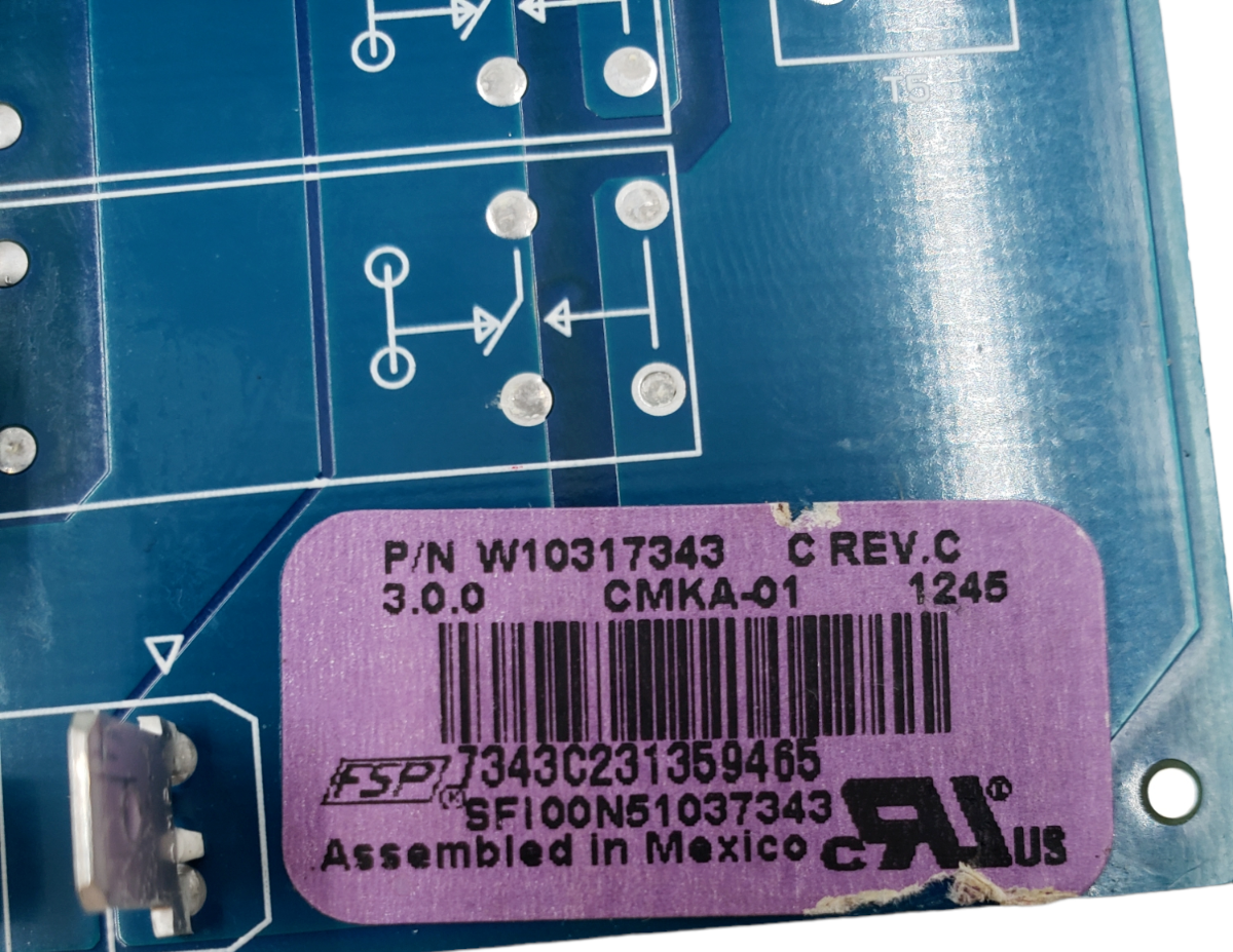 Genuine Whirlpool Range Control Board W10317343 Same Day Ship & 60 Days Warranty
