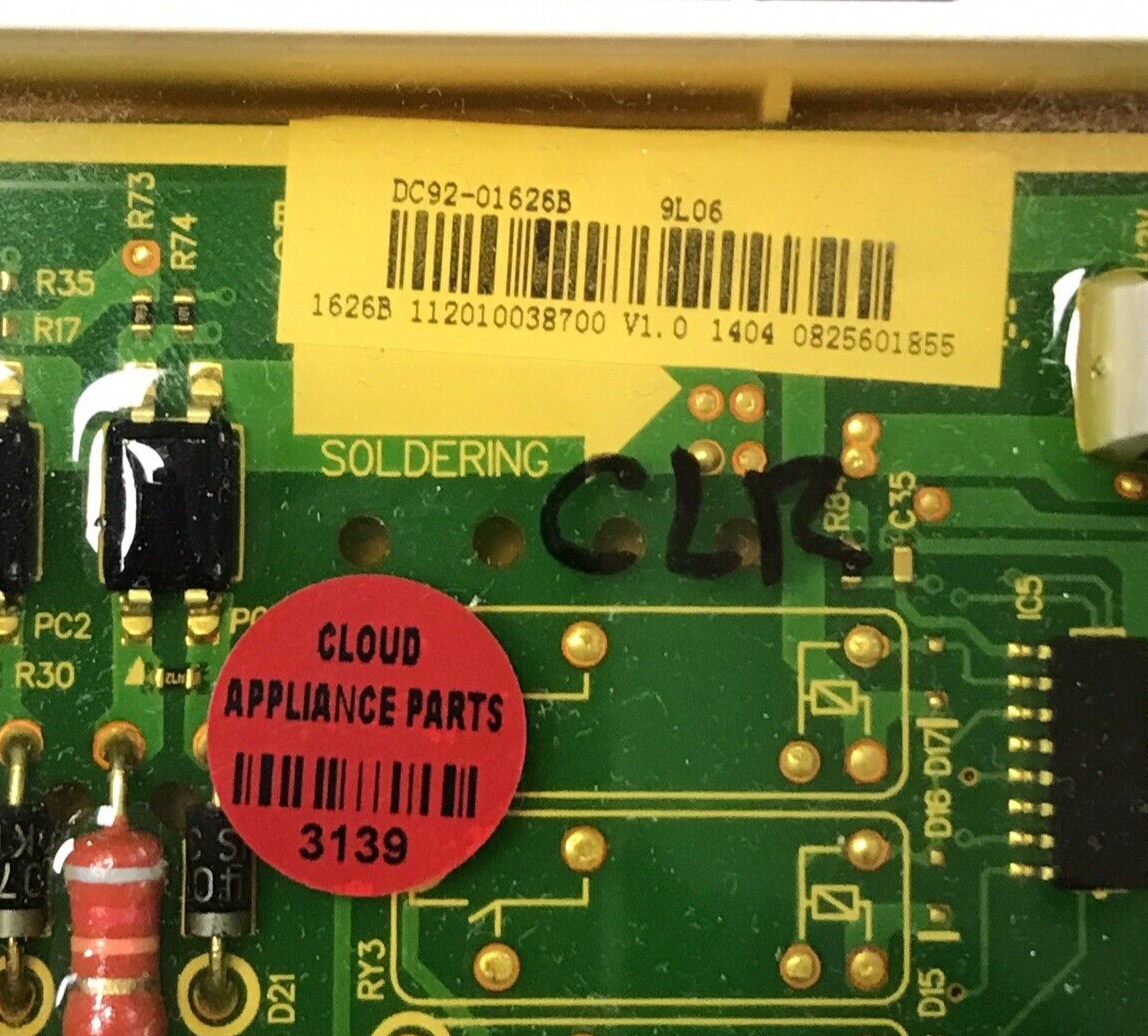 Genuine Samsung Dryer Control Board DC92-01626B Same Day Ship & 60 Days Warranty