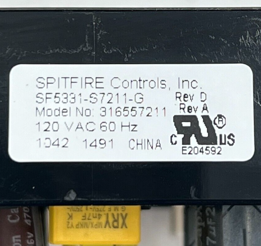 Genuine Frigidaire Range Control 316557211 Same Day Shipping & 60 Days Warranty.