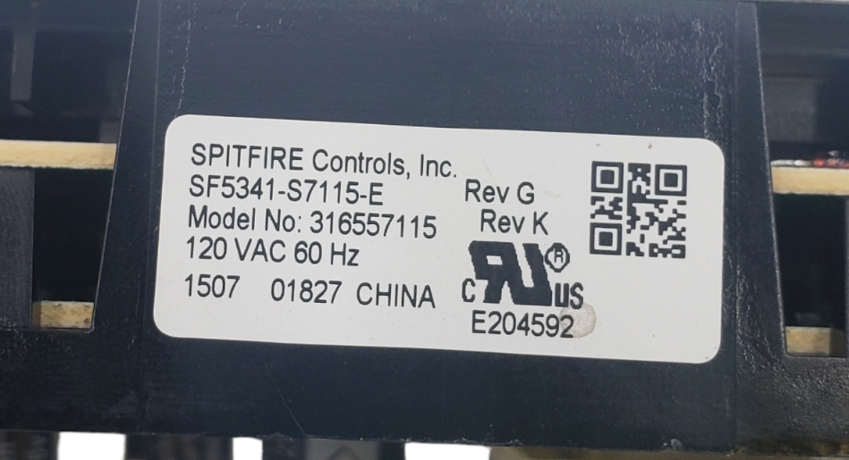 Genuine Frigidaire Range Control 316557115 Same Day Shipping & 60 Days Warranty.