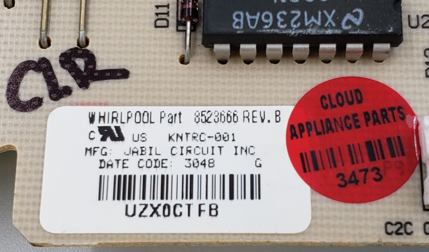 Genuine Whirlpool Range Control Board 8523666 *Same Day Ship & 60 Days Warranty*