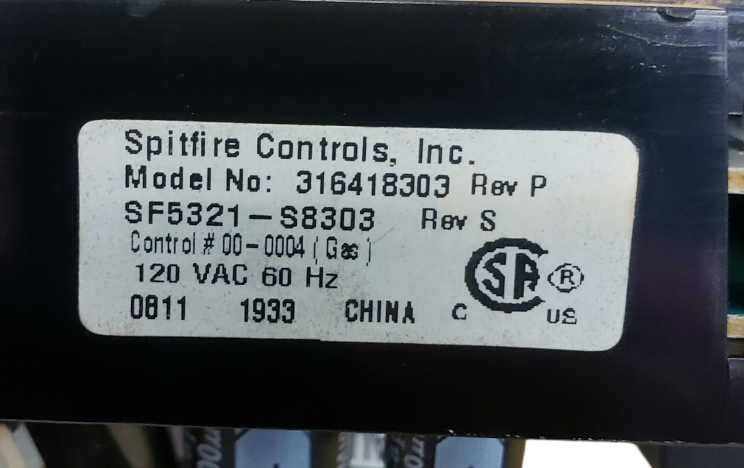 Genuine Frigidaire Range Control 316418303 Same Day Shipping & 60 Days Warranty*