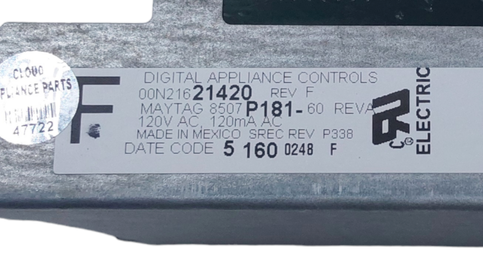 OEM Whirlpool Oven Control Board 8507P181-60 *Same Day Ship & 60 Days Warranty**