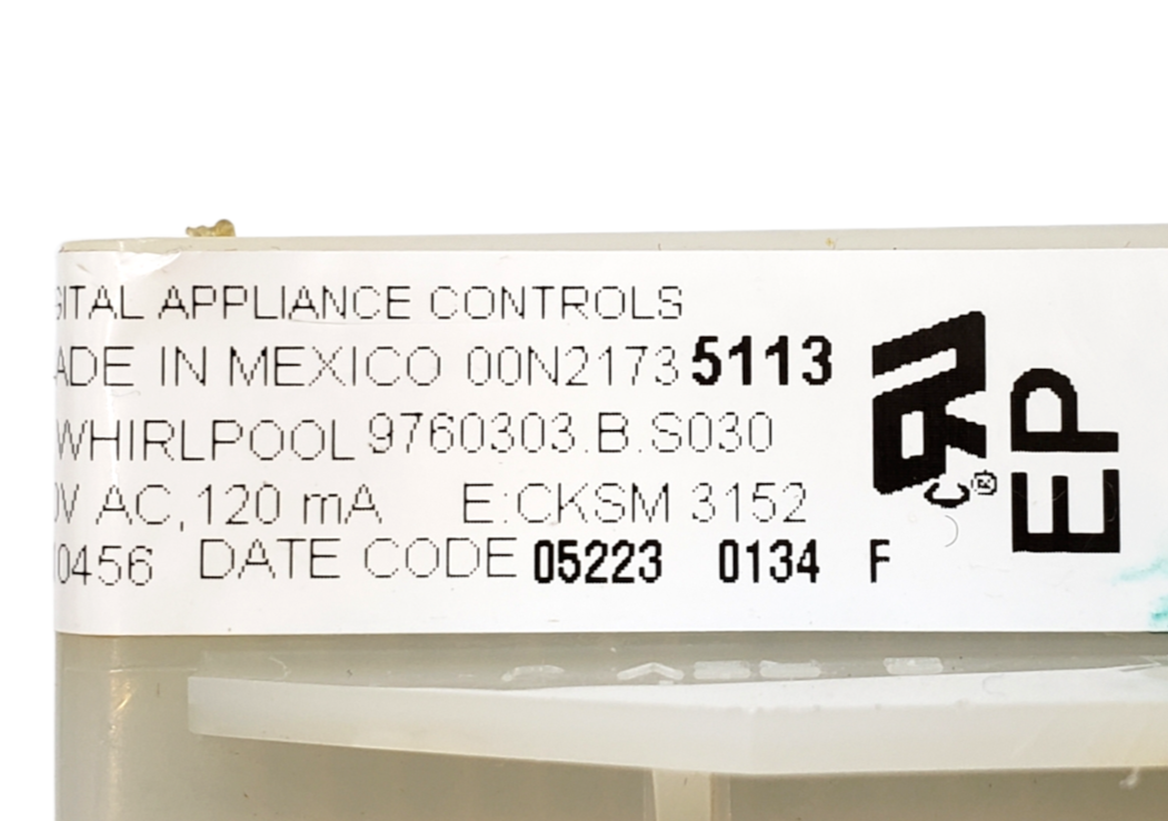 Genuine Whirlpool Range Control Board 9760303 *Same Day Ship & 60 Days Warranty*