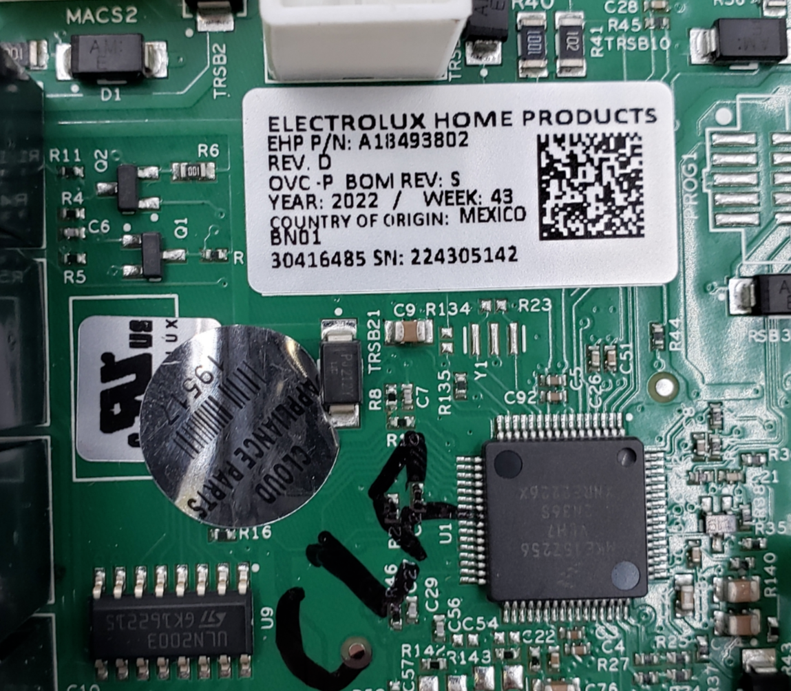 New Frigidaire Oven Control Board A18493802 Same Day Shipping & 60 Days Warranty