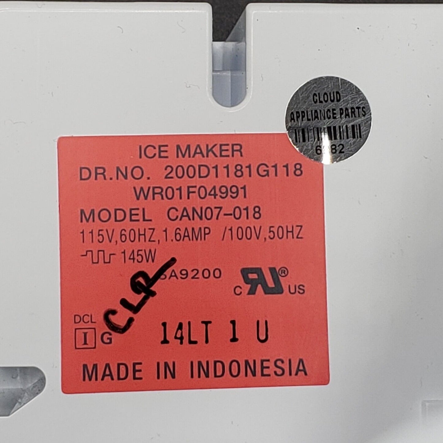 New GE Refrigerator Icemaker 200D1181G118 *Same Day Shipping & 60 Days Warranty*