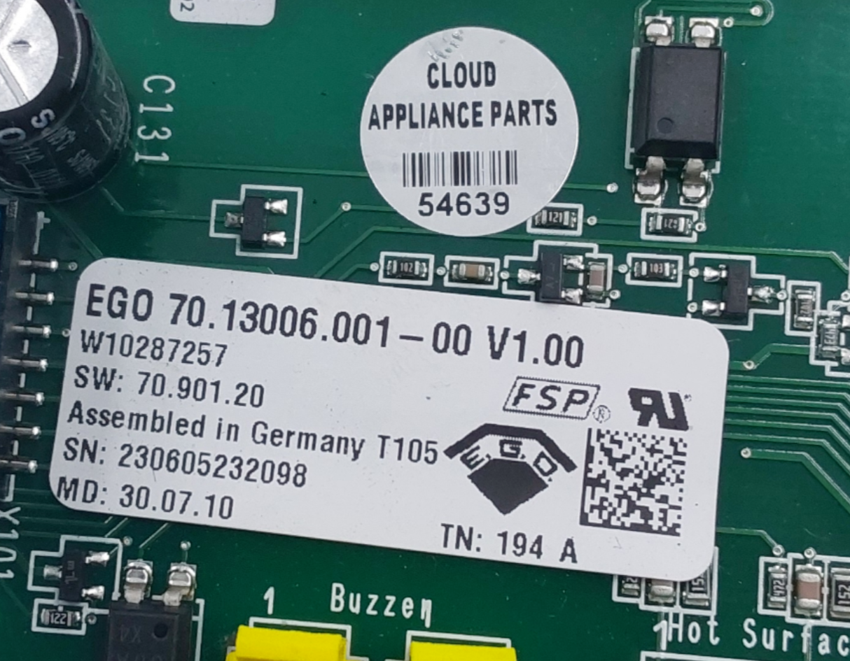 Genuine Whirlpool Range Control Board W10287257 Same Day Ship & 60 Days Warranty