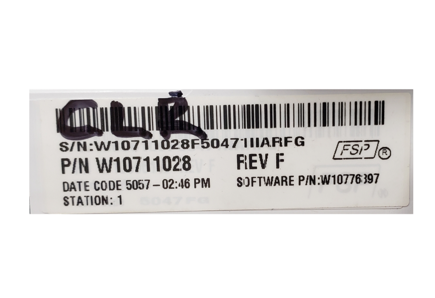 Genuine Whirlpool Washer Control  W10711028 Same Day Shipping & 60 Days Warranty