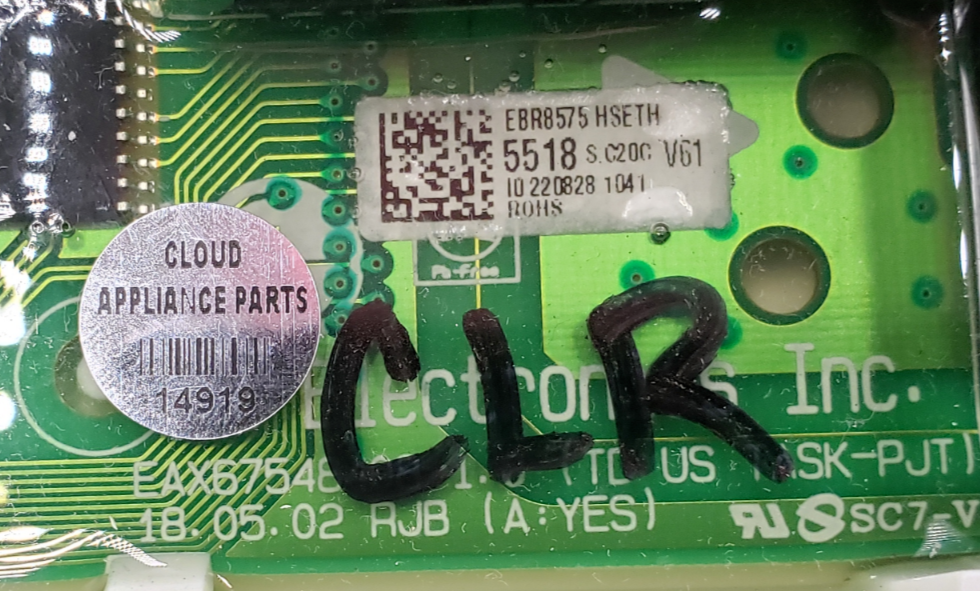 Genuine LG Washer Control Board EBR34134904 Same Day Shipping & 60 Days Warranty