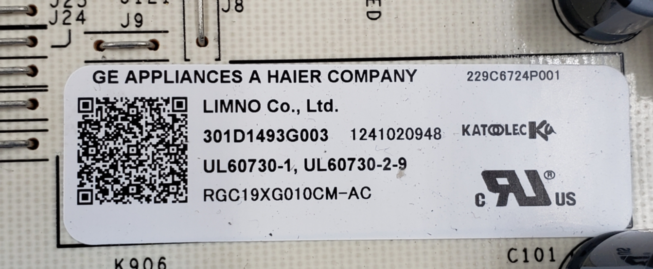 New OEM GE Oven Control Board 301D1493G003 Same Day Shipping & 60 Days Warranty*