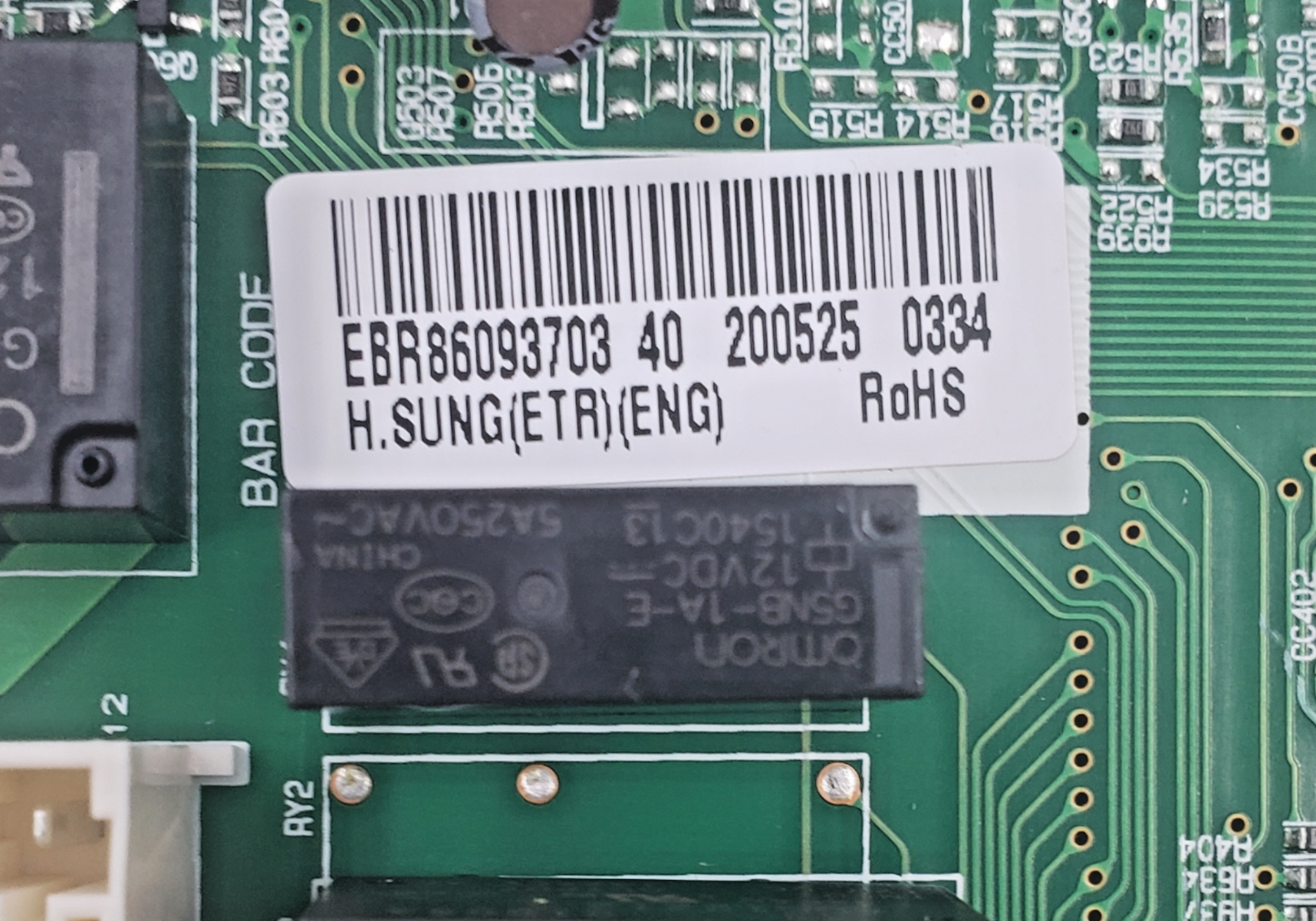 Genuine LG Fridge Control Board EBR86093703 Same Day Shipping & 60 Days Warranty