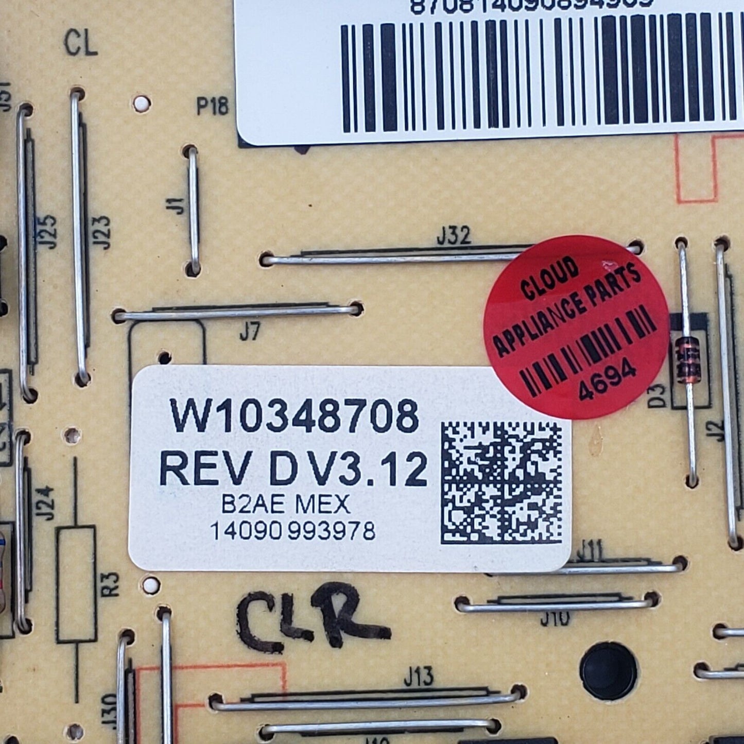 Genuine Whirlpool Range Control Board W10348708 Same Day Ship & 60 Days Warranty