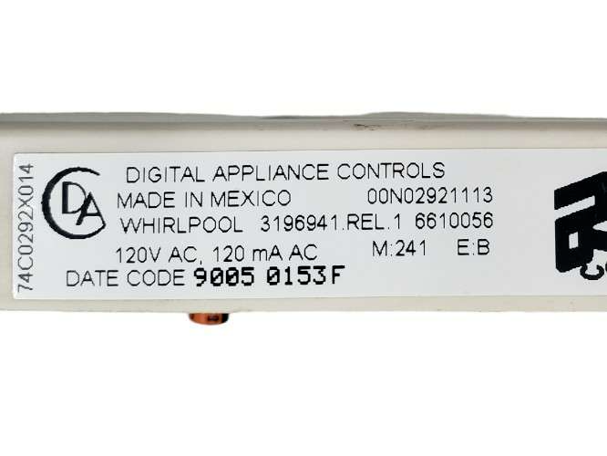 Genuine Whirlpool Range Control Board 3196941 *Same Day Ship & 60 Days Warranty*