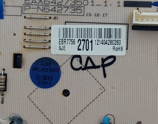 Genuine LG Range Control Board EBR77562701 Same Day Shipping & 60 Days Warranty*