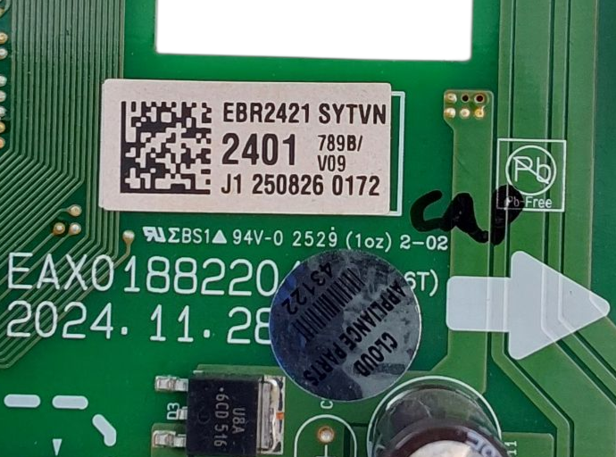 LG New Range Control Board EBR24212401 ***Same Day Shipping & 60 Days Warranty**