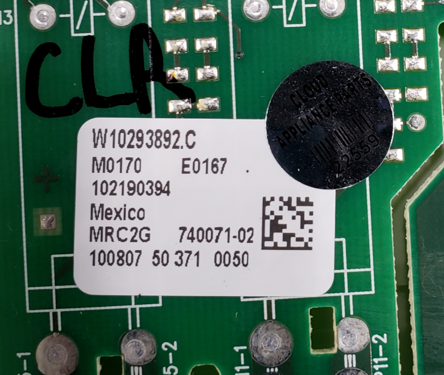 Genuine Whirlpool Range Control Board W10293892 Same Day Ship & 60 Days Warranty