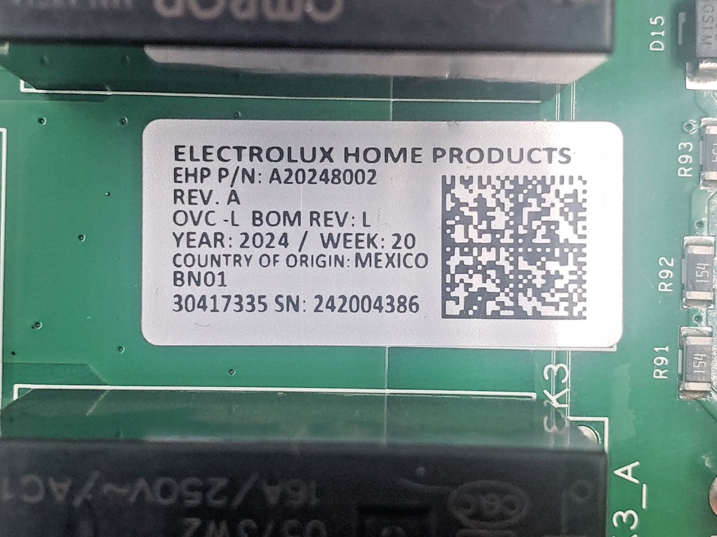 OEM Frigidaire Range Control Board A20248002 *Same Day Ship & 60 Days Warranty**