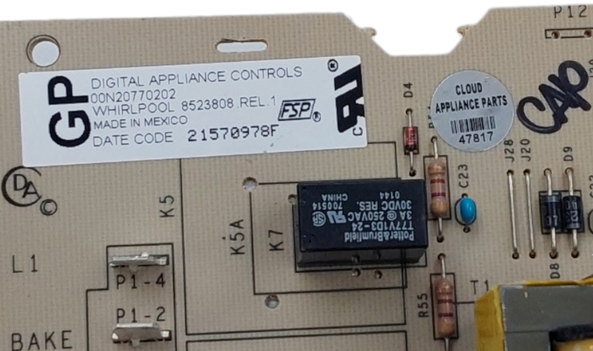 Genuine GE Oven Control Board 8523808 ***Same Day Shipping & 60 Days Warranty***