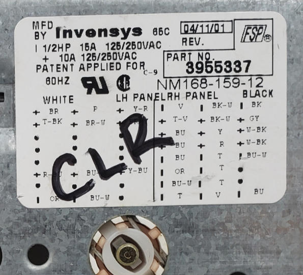 Genuine Whirlpool Washer Timer Part# 3955337 Same Day Ship & **60 Days Warranty*