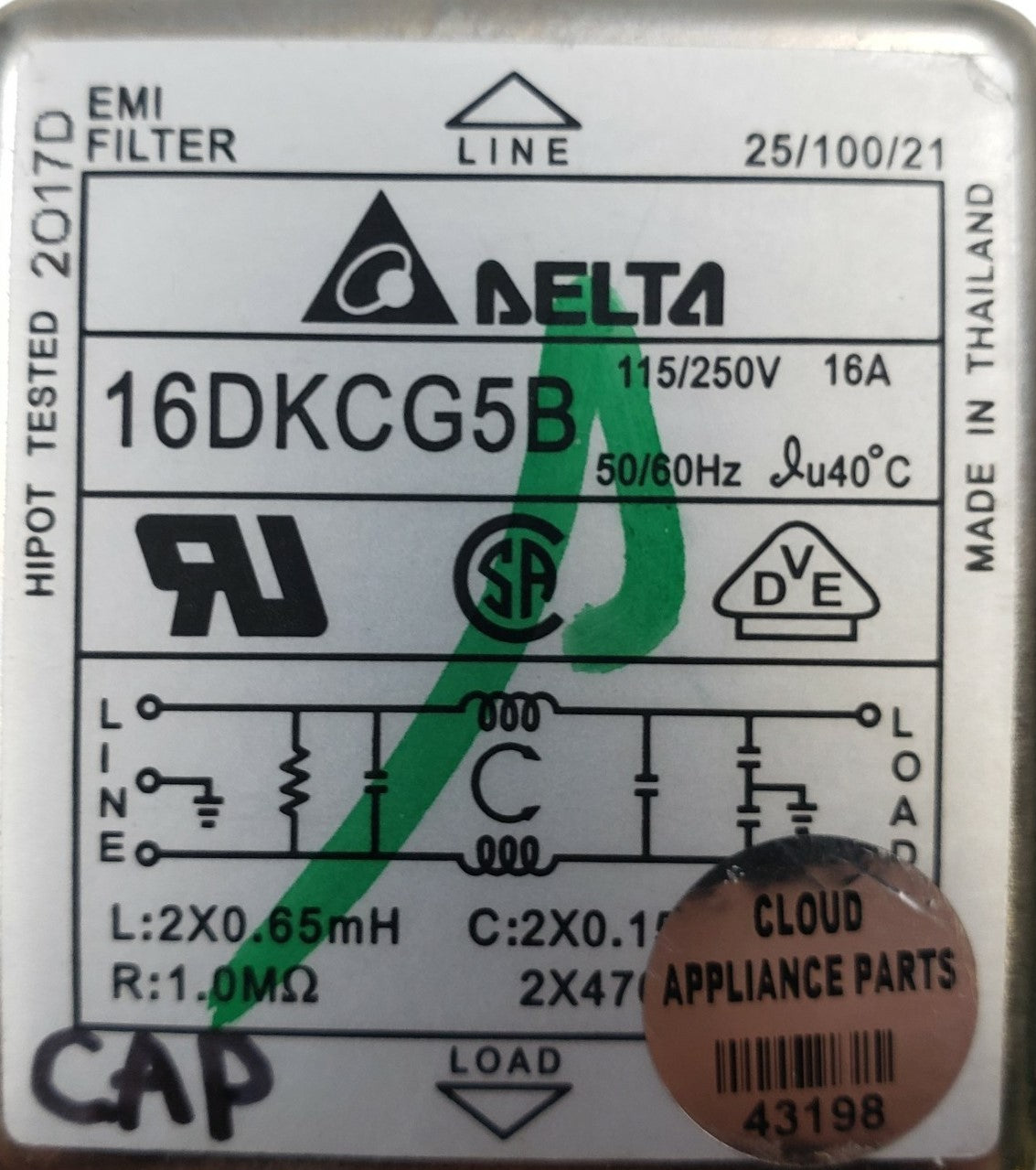 Frigidaire New Range EMI Filter 16DKCG5B *Same Day Shipping & 60 Days Warranty**
