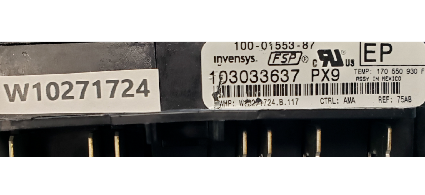 Genuine Whirlpool Range Control Board W10271724 Same Day Ship & 60 Days Warranty