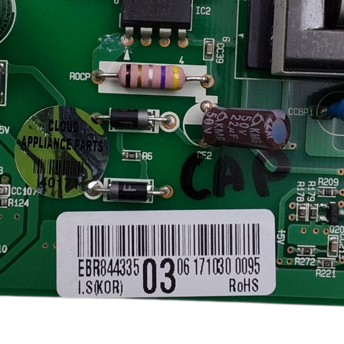 LG Genuine Fridge Control Board EBR84433503 Same Day Shipping & 60 Days Warranty