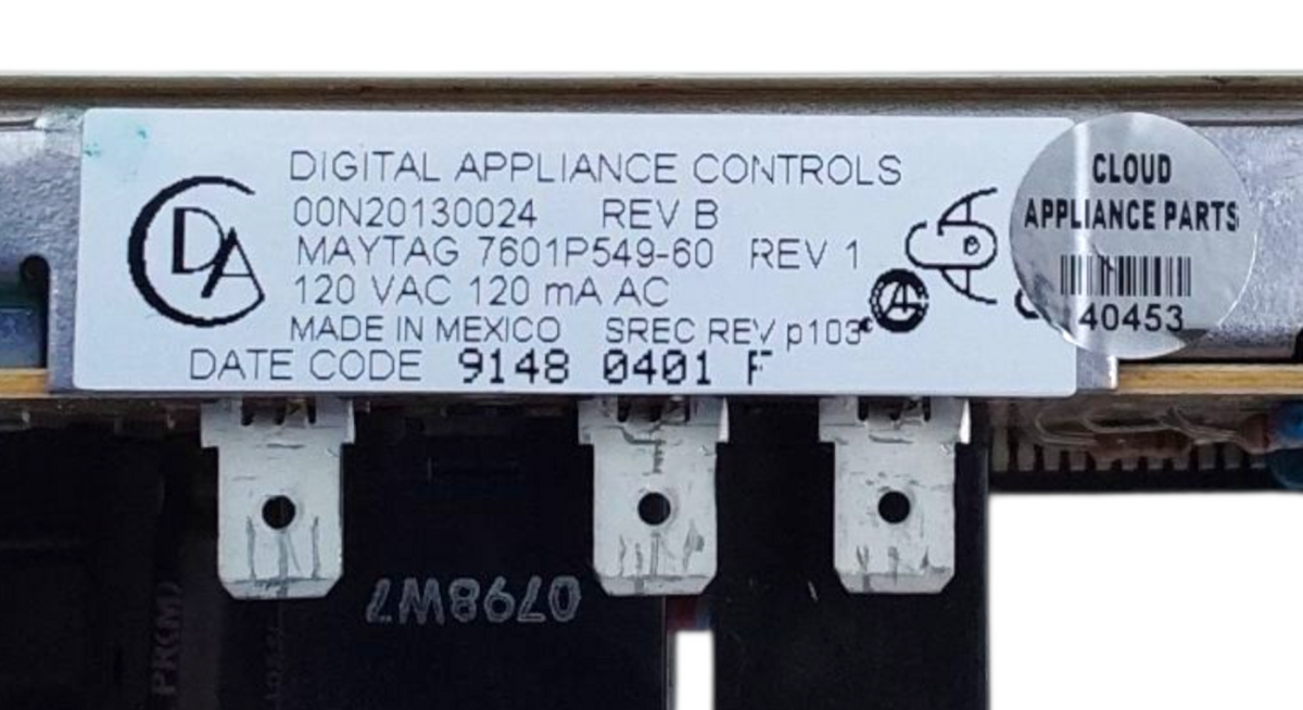 Whirlpool Genuine Oven Control 7601P549-60 Same Day Shipping & 60 Days Warranty*