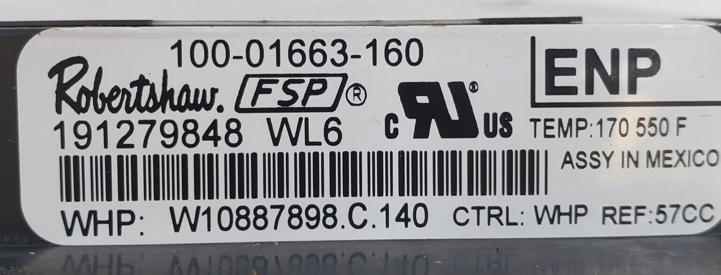 Genuine Whirlpool Range Control Board W10887898 Same Day Ship & 60 Days Warranty