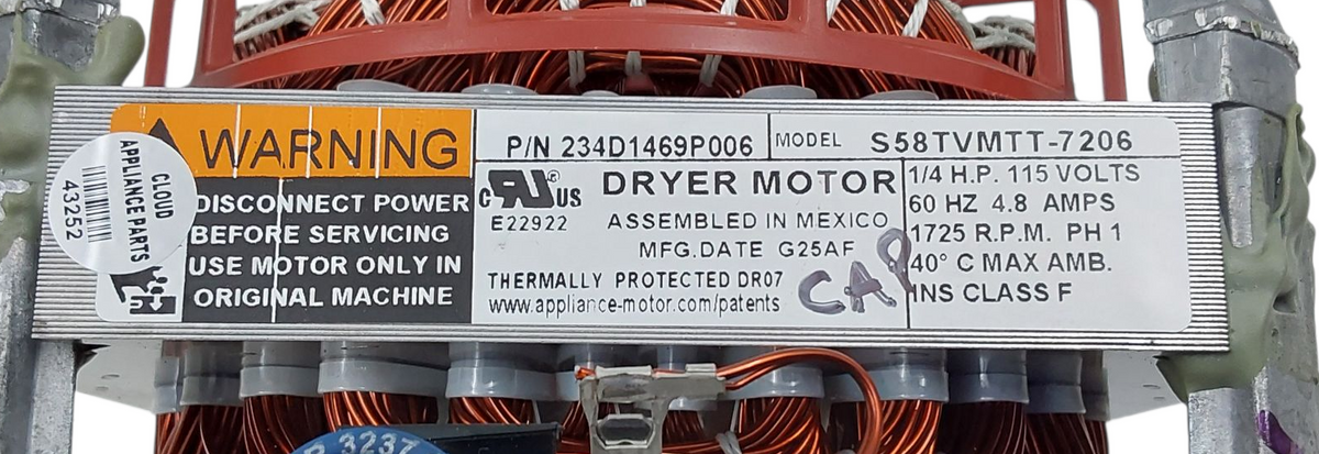 GE New Dryer Motor Assembly 234D1469P006 **Same Day Shipping & 60 Days Warranty*