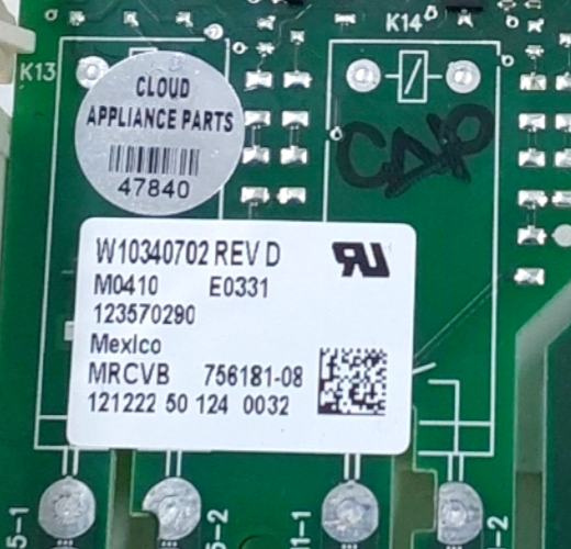Genuine Whirlpool Range Control Board W10340702 Same Day Ship & 60 Days Warranty