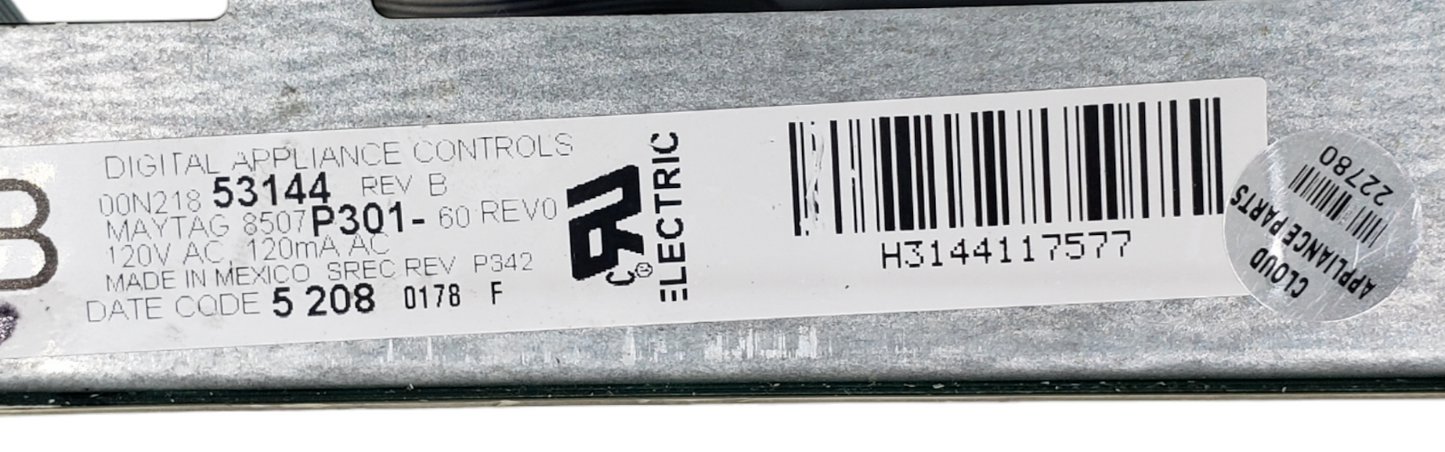 Genuine Whirlpool Oven Control 8507P301-60 Same Day Shipping & 60 Days Warranty.