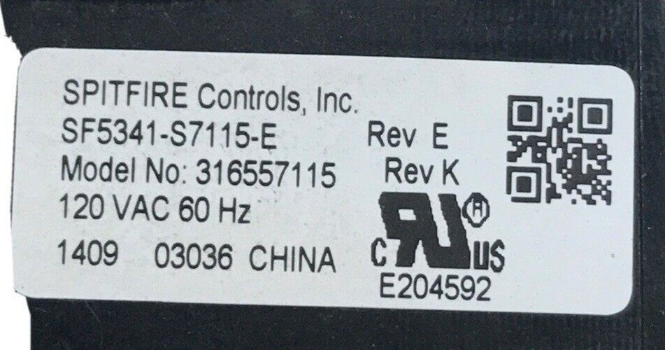 Genuine Frigidaire Range Control 316557115 Same Day Shipping & 60 Days Warranty.