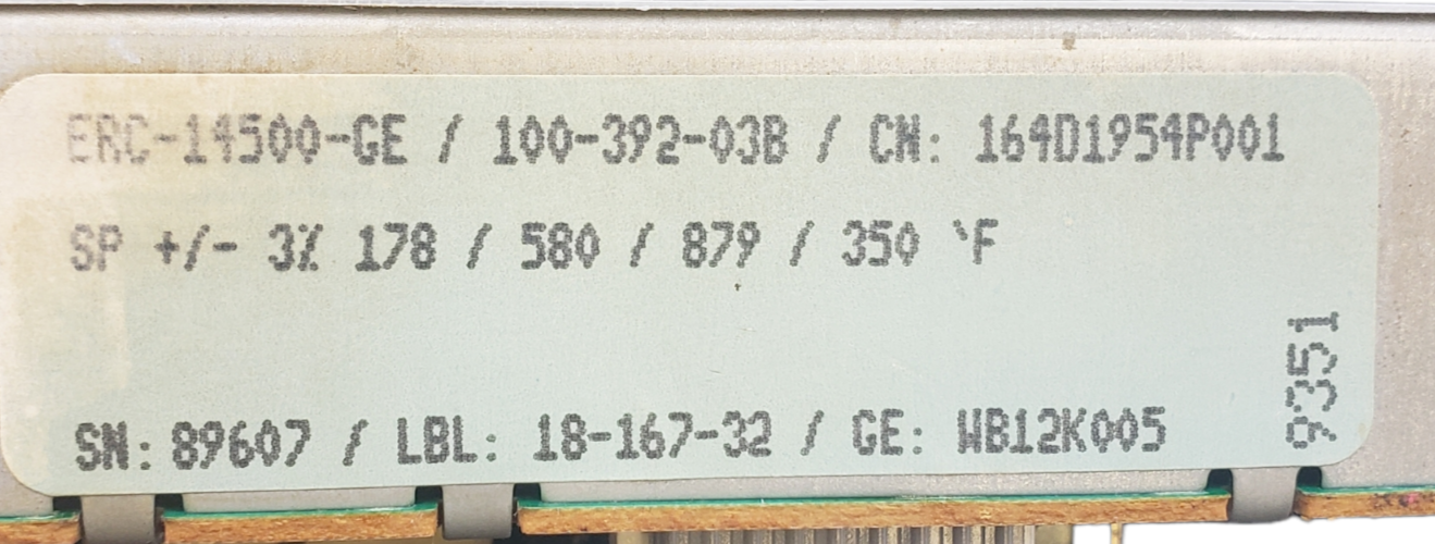 Genuine GE Range Control Board 164D1954P001 Same Day Shipping & 60 Days Warranty